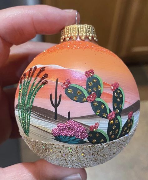 Diy Mexican Ornaments, 2022 Ornaments, Paint Ornaments, Handpainted Christmas Ornaments, November Crafts, Painted Desert, Craft Market, Mexican Christmas, Boutique Ideas