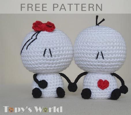 Crochet Wedding Gift, Pola Amigurumi, Easy Crochet Projects, Valentines Crochet, Crochet Wedding, Crochet Heart, Crochet Toys Patterns, Love Crochet, Crochet Basics