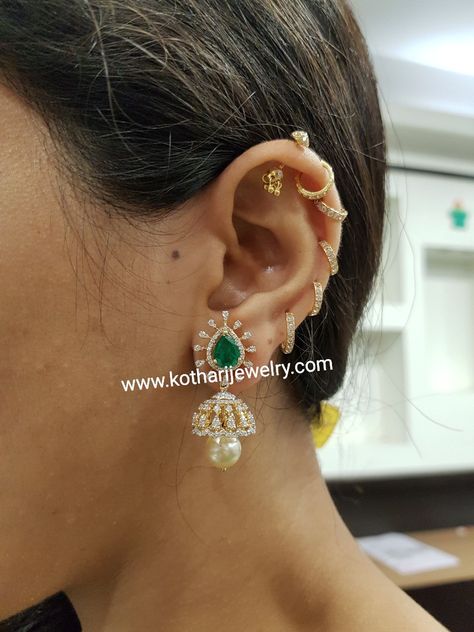 Diamond Jhumkas Indian, Small Jhumka, Diamond Earrings Indian, Diamond Jhumkas, Uncut Diamond Necklace, Diamond Necklace Indian, Diamond Gold Earrings, Indian Diamond Jewellery, Gold Bangles Indian