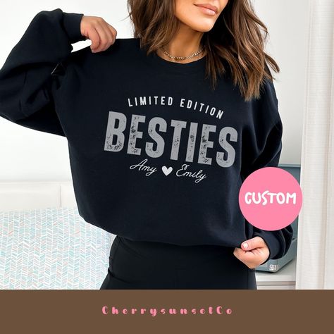 Best Friend Sweatshirts, Best Friend Matching, Personalized Sweatshirts, Name Matching, Couple Name, Engaged Shirts, Friend Birthday Gift, Matching Couple Shirts, Matching Sweatshirts