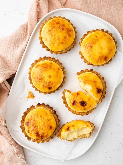 The Best Hokkaido Baked Cheese Tarts - Catherine Zhang Hokkaido Baked Cheese Tart, Catherine Zhang, Salty Tart, Bake Cheese Tart, Portuguese Egg Tart, Cheese Tart, Tarts Crust, Tart Molds, Philadelphia Cream Cheese