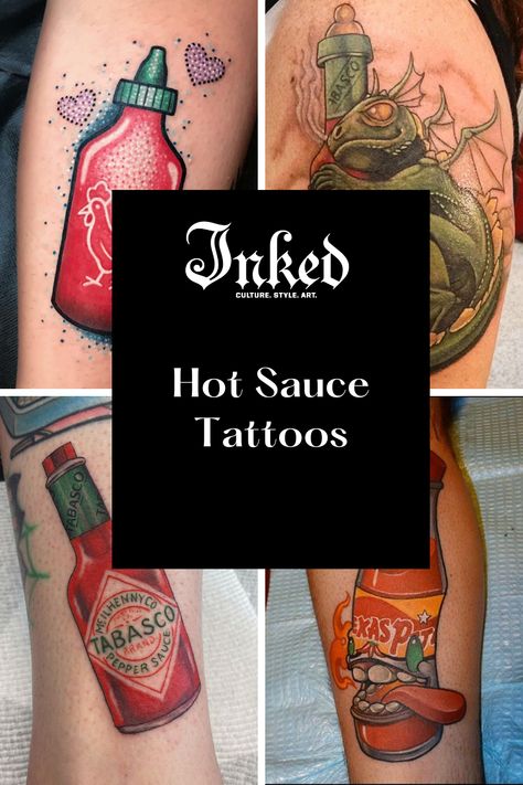 Tattooing Machines, Tattoo Oil, Tabasco Pepper, Tattoo Cream, Bottle Tattoo, Fire Tattoo, Tattoo Clothing, Tattoo Machines, Tattoo Care