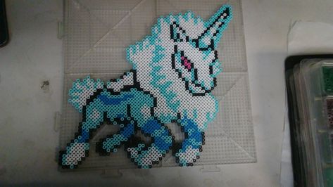 Kirin from monster Hunter Monster Hunter Perler Beads, Monster Hunter Pixel Art, Pixel Video, Snitches Get Stitches, Artistic Ideas, Pixel Beads, Crochet Monsters, Pixel Art Grid, Minecraft Pixel Art