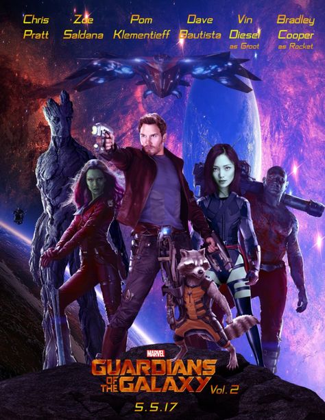 Poster from the film Guardians Of The Galaxy Vol 2 Garden Of The Galaxy, Gardens Of The Galaxy, Marvel Movie Posters, Galaxy Movie, Guardians Of The Galaxy Vol 2, Galaxy Poster, Peter Quill, Rocket Raccoon, Alternative Movie Posters