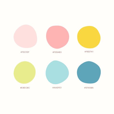 Bright Nursery Color Palette, Easter Colour Palette, Nursery Color Palette, Bright Nursery, Website Design Inspiration Layout, Visual Reference, Complimentary Color Scheme, Branding Inspo, Brand Ideas