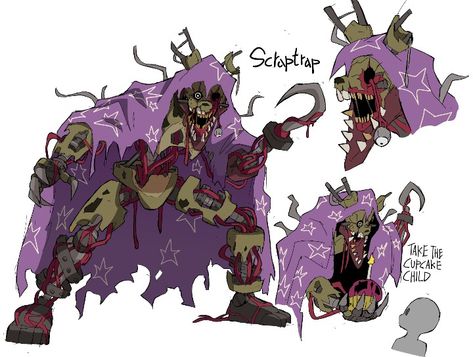 Scraptrap Redesign, Best Cartoon Shows, Warcraft Art, Animatronic Fnaf, Fnaf Funny, Fnaf Characters, Fnaf Drawings, Scary Art, Creepy Art