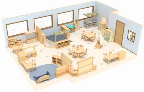 Foundation Stage Classroom, Garage Daycare, Daycare Center Layout, Preschool Room Layout, Montessori Classroom Layout, Daycare Layout, Class Layout, Preschool Classroom Setup, Service Room