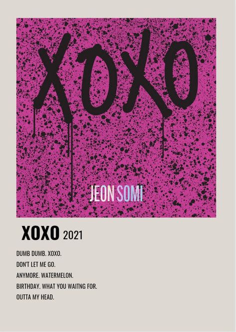 Mini Posters Aesthetic, Album Paintings, Xoxo Album, Kpop Minimalist, Song Polaroid, Minimalist Polaroid Poster, Nf Real Music, Iconic Movie Posters, Polaroid Poster