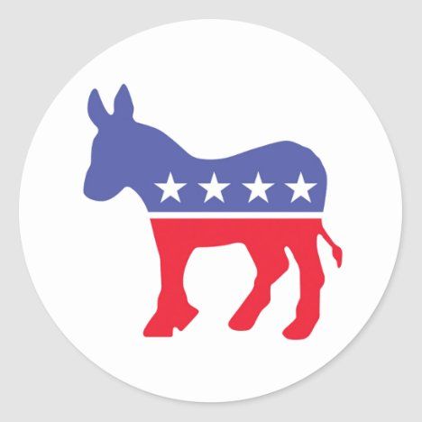 Democrat Democratic Party Donkey Symbol Classic Round Sticker #BlackLivesMatter #BLM #GeorgeFloyd #EndRacism #SocialJustice Donkey Logo, Create Your Own Invitations, Decorated Water Bottles, Messenger Logo, Create Custom Stickers, Democratic Party, Free Paper, Round Stickers, Party Hats