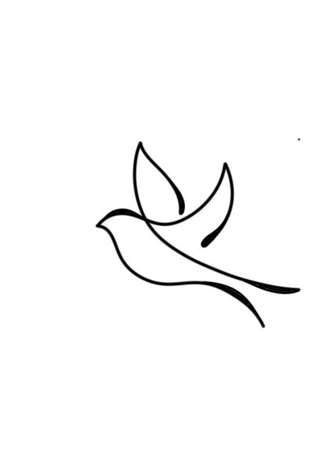 Minimalist Dove Tattoo Simple, Single Line Dove Tattoo, Small Simple Bird Tattoo, One Line Dove Tattoo, Dove Line Tattoo, Single Line Bird Tattoo, Dainty Dove Tattoo, Tiny Dove Tattoo, Simple Sparrow Tattoo