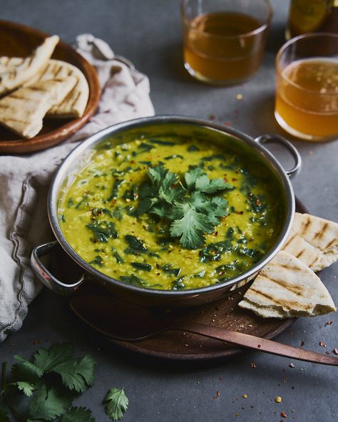 Dal Palak | Indian Lentil and Spinach Stew | Good Eatings Spinach Dal Recipe, Best Lentil Recipes, Spinach Stew, Spinach Dal, Dahl Recipe, Indian Lentils, Lentil Dahl, Vegetarian Mains, Lentil Dal