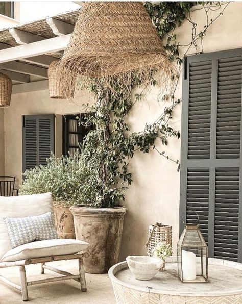 Morocco Decor, Tuscany Style, French Farmhouse Style, Cosy House, Corner Garden, Cottage Garden Design, French Doors Patio, Mediterranean Garden, Dream House Exterior