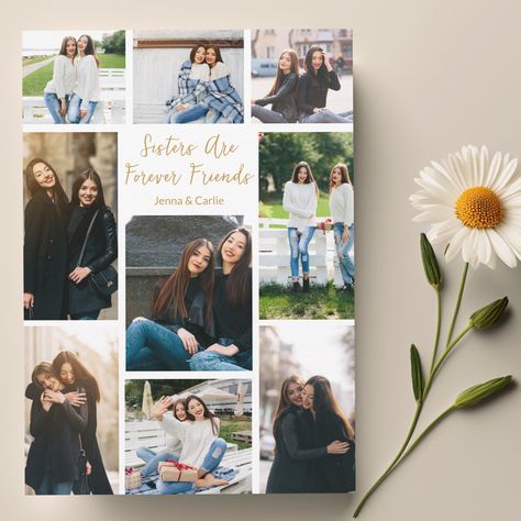 Favorite Sibling, Birthday Photo Frame, Sibling Photos, Sister Birthday Card, Sister Photos, Forever Friends, Best Sister, Quote Cards, Birthday Gifts For Sister