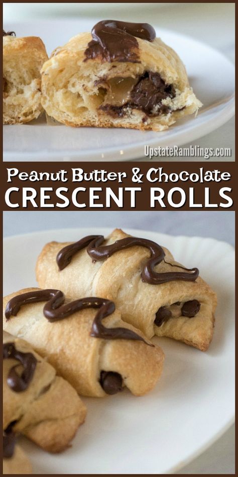 Cresent Roll Desserts, Chocolate Crescent Rolls, Quick Holiday Desserts, Crescent Roll Recipes Dessert, Crescent Roll Recipes Dinner, Crescent Roll Dessert, Easy Crescent Rolls, Crescent Recipes, Thanksgiving Desserts Easy