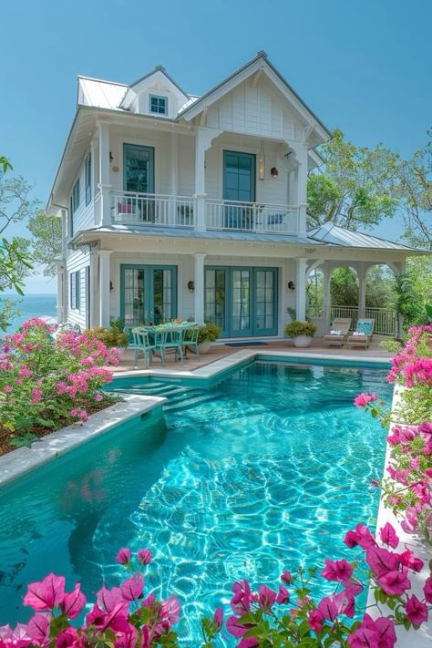 Dream Beach Houses, Dream Life House, Dream House Rooms, Cute House, Dream House Interior, Design Your Dream House, Dream House Exterior, House Goals, Dream House Plans