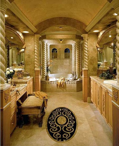 top millionaire baths in the world cf967b0a315fd07d014bc1477fd57ed8 cf967b0a315fd07d014bc1477fd57ed8 Tuscan Bathroom, Marble Bathroom Designs, Royal Bathroom, Side Walk, Large Bathroom, Bathroom Design Decor, Bilik Tidur, Tuscan Decorating, Luxury Interiors