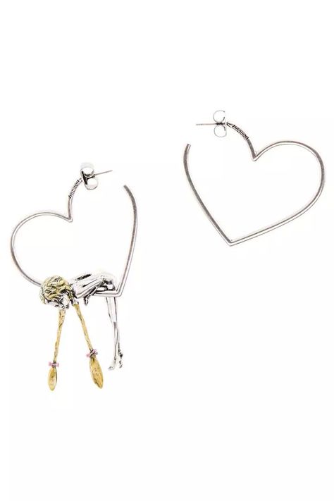 Marc Jacobs Heaven, Heaven Marc Jacobs, Marc Jacobs Earrings, Heaven By Marc Jacobs, Marc Jacobs Jewelry, Outfit Collage, Heart Shaped Earrings, Expensive Jewelry, Metal Words