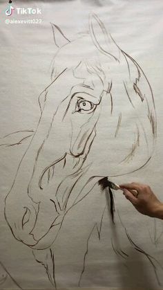 Painting A Horse On Canvas, Horse Head Portrait, Watercolor Horse Art, How To Paint Horses Acrylics, How To Paint A Horse Acrylic, Horse Painting Ideas On Canvas, Painting Horses Acrylic, Horse Painting On Canvas Easy, How To Paint A Horse