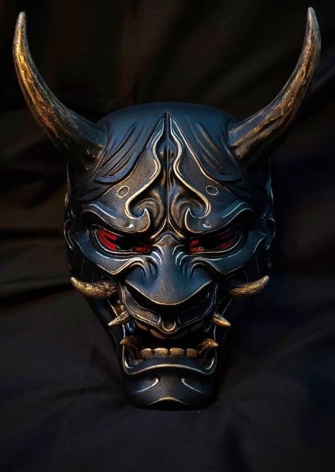 Demon Helmet, Red Oni Mask, Samurai Assassin, Japan Mask, Hannya Maske, Oni Maske, Mascara Oni, Samurai Mask, Japanese Mask