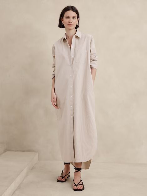 Women's Dresses | Banana Republic Factory Masculine Dress For Women, Over 60 Fashion Petite, Shirtdress Styling, Dresses For Women Classy, Long Linen Dresses, Beige Shirt Dress, Shirt Dress Fall, Mommy Fashion, Greece Outfit