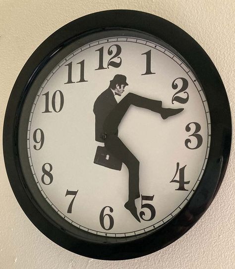 PRICES MAY VARY. ✿A silly wall clock I made based on the Ministry of Silly Walks sketch by Monty Python. This is not official memorabilia just a project I made to make myself laugh and now I'm selling them to others to make them laugh as well LUSMAATCBNT ✿The face is ~7.75" across, with frame about 8.75" total. Battery-powered by 1 AA (not included). ✿Silent Clock: Precise sweep seconds movement guarantees accurate time and absolutely quiet environment. Being non-ticking, no TICK TOCK, no noise, Ideas Baños, Wall Watch, Library Wall, Monty Python, Creative Wall, Tick Tock, Household Gadgets, Clock Design, Ticks