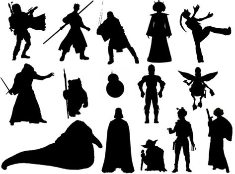 Star Wars Silhouette, Wall Drawing Ideas, Star Wars Bounty Hunter, Star Wars Character, Star Wars Halloween, Silhouette Template, Star Wars Empire, Star Wars Tattoo, Wall Drawing