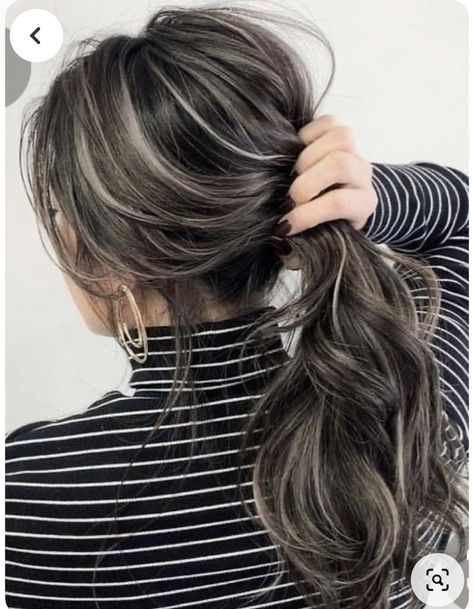 Black Hair Balayage, Highlights Hair, Blending Gray Hair, Gray Hair Highlights, Brown Hair Balayage, Christmas Breakfast, Grey Hair Color, Hair Color Balayage, Hair Inspiration Color