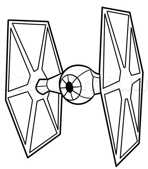 how to draw a tie fighter easy step 7 Star Wars Stencil, Star Wars Art Drawings, Star Wars Painting, Drawing Stars, Star Coloring Pages, Star Wars Room, Star Wars Spaceships, Star Wars Diy, Star Wars Drawings