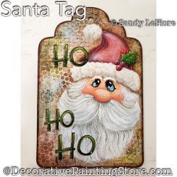 Santa Gift Tag, Winter Window Boxes, Large Gift Tags, Santa Tag, Sculpture Art Projects, Santa Paintings, Santa Gift Tags, Painting Instructions, Santa Patterns