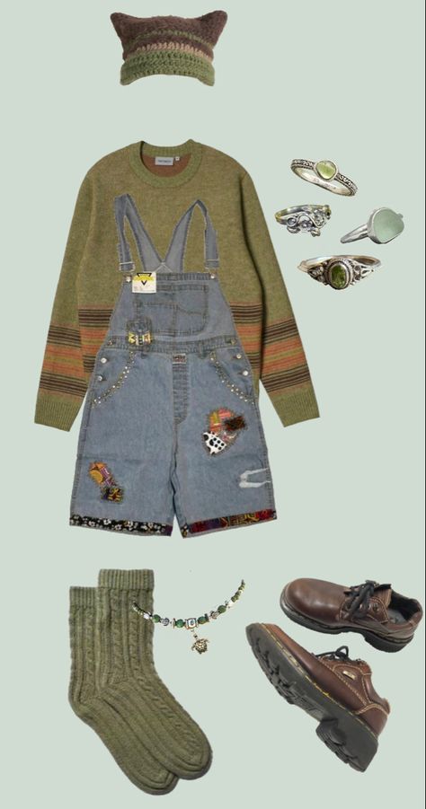 Cavetown Style Outfits, Cavetown Inspired Outfit, Indie Folk Aesthetic Outfits, Juminocore Clothes, Ghibli Core Outfit, Ghiblicore Outfits, Weird Aesthetic Outfits, Cavetown Aesthetic Outfits, Juminocore Outfit