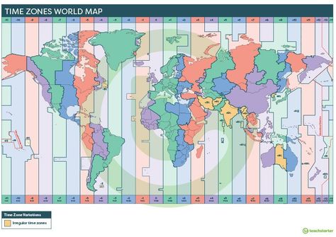 Time Zones World Map Teaching Resource | Teach Starter Time Zone Map, World Time Zones, Australian Curriculum, Unit Plan, Google Calendar, Time Zone, Science Facts, Time Zones, School Classroom