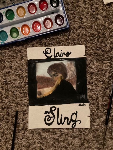 sling by clairo album cover watercolor Art Diary, Album Covers, Art Projects, Book Cover, Books, Art