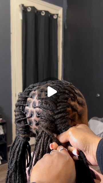 DREAD on Instagram: "Been practicing how to do this fishtail braid for the longest and im FINALLY comfortable enough to do it on my clients 🥰 i think i did pretty good!   MAY CALENDAR OPEN APRIL 26TH @ 12pm  . . . #locs #locstyles #locstylesforwomen #locstylesformen #locstylesforkids #miamidreads #miamidreadstylist #miamihairstylist #dreads #dreadstyles #dreadstylesformen #dreadstylesforwomen #dreadstylist #dreadstylesforkids" Fishtail Loc Styles Men, Styling Locs For Men, Soft Locs Dreads, Locs Fishtail Braid, Two Braid Loc Styles, Fishtail Braid Locs, Fishtail Braid On Locs, Fishtail Loc Styles For Women, How To Braid Locs