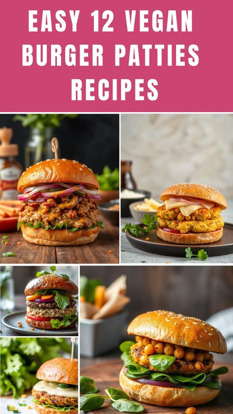 Guilt-free grilling: 12 veggie burger recipes that'll satisfy any craving Homemade Veggie Burger, Veggie Burger Recipes, Vegan Burger Patties, Vegetarian Burger Recipe, Jackfruit Pulled Pork, Veggie Burger Recipe, Homemade Veggie Burgers, Ube Recipes, Vegan Burger Recipe