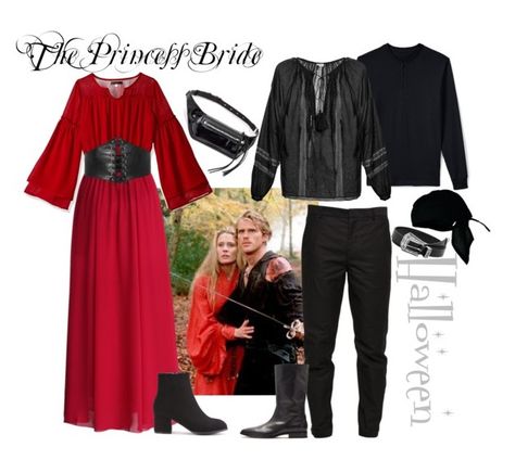 "Princess Buttercup and Wesley" by sofiajosefina on Polyvore featuring Chicwish, Ella Moss, Maison Margiela, Lands' End, Talitha, MANGO, Yves Saint Laurent and rag & bone Buttercup And Wesley Costume Couple Halloween, Wesley Princess Bride Costumes, Princess Buttercup Dress, Princess Buttercup And Wesley Costume, Wesley And Buttercup Costume, Buttercup Princess Bride Costume, Princess Bride Costume Couple, Princess Buttercup Costume, Buttercup And Wesley