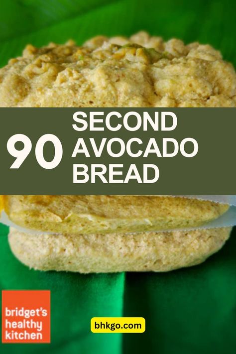 90-Second Avocado Bread | Easy keto avocado bread Healthy Microwave Meals, Chewy Chocolate Brownies, Microwave Recipe, Avocado Bread, Bread Healthy, Healthy Avocado, Bread Easy, Small Food Processor, Stuffed Avocado Healthy