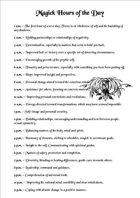 Magick Hours of the Day – Witches Of The Craft® Witchcraft Spells For Beginners, Spells For Beginners, Wiccan Magic, Magic Spell Book, Grimoire Book, Eclectic Witch, Wiccan Witch, Magick Spells, Wiccan Spell Book