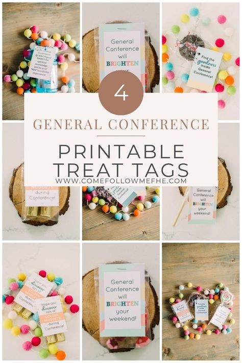 Ministering Ideas For General Conference, Yw General Conference Ideas, General Conference Gifts, Primary General Conference Ideas, Lds Primary Conference Activities, General Conference Snack Ideas, General Conference Goodie Bags, Conference Handouts Lds, Conference Treats Lds