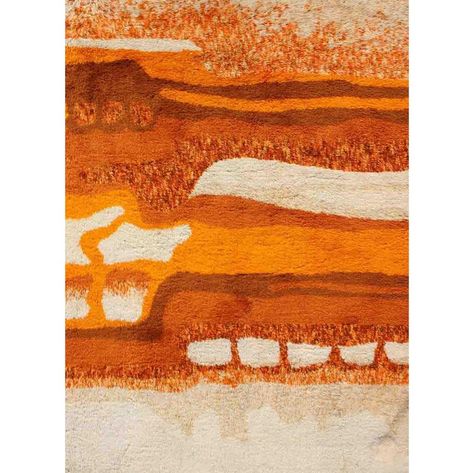 Burnt Orange Carpet, Carpet Orange, Scandinavian Carpet, Swedish Rug, Rya Rug, Orange Carpet, Modern Rug Design, Living Room Orange, Orange Decor