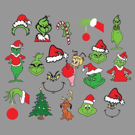 Grinch Doodle, Grinch Tattoo Ideas, Xmas Characters, Grinch Heart Grew, Christmas Party Friends, Xmas Grinch, Gender Reveal Baby Shower Themes, December Bullet Journal, Grinch Christmas Party