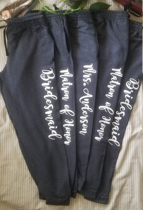 Bridal Party Sweatpants, Wedding Party Sweat Suits, Bridesmaids Sweats, Bridal Party Sweat Suits, Bridesmaid Sweatpants, Bridesmaid Sweatsuit, Wedding Sweatpants, After Wedding Outfit The Bride, Bride Sweatpants