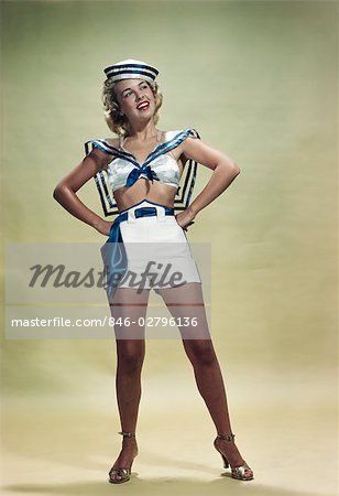 Nautical Costume, 1950s Woman, Pin Up Pictures, 1920s Women, Up Pictures, Vintage Sailor, Pin Up Photos, Pin Up Models, Sailor Suit