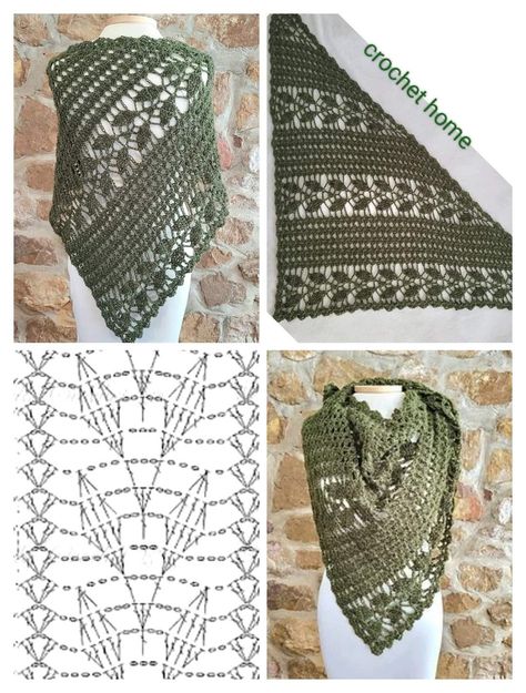 One Skein Shawl Crochet, Crochet Scarf Diagram, Crochet Shawl Diagram, Crochet Patterns Filet, شال كروشيه, Crochet Baby Dress Pattern, Crochet Fairy, Crochet Symbols, Womens Crochet Patterns