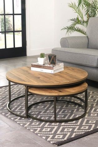 Buy Bronx Round Coffee Nest Of Tables from the Next UK online shop Modern Coffee Table Decor, Unique Dining Tables, Furnitur Ruang Keluarga, Unique Coffee Table, Beautiful Dining Rooms, Nesting Coffee Tables, Diy Coffee Table, Cool Coffee Tables, Living Room Coffee Table