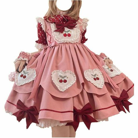 Costume Princess, Cute Casual Dresses, Japanese Kawaii, Japanese Dress, Kawaii Dress, Big Bow, Kawaii Clothes, Lace Ruffle