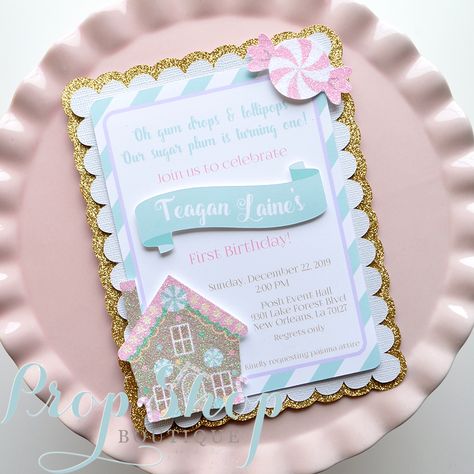 Gingerbread Invitation, Gingerbread Party, Gingerbread Birthday, Gingerbread House, Ginger Bread Theme, Gingerbread Man Cookie Invitation, Gingerbread Birthday Party, Winter Birthday Themes, Fourth Of July Cakes, Gingerbread House Parties, Graduation Party Banners, Gingerbread Party, Twins 1st Birthdays, Twin First Birthday