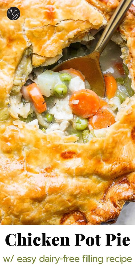 Dairy Free Chicken Potpie, Dairy Free Chicken Pot Pie Filling, Chicken Pot Pie Without Milk, Dairy Free Turkey Pot Pie, Dairy Free Chicken And Biscuits, Non Dairy Pot Pie, Easy Dairy Free Chicken Pot Pie, No Dairy Chicken Pot Pie, Chicken Pot Pie No Dairy