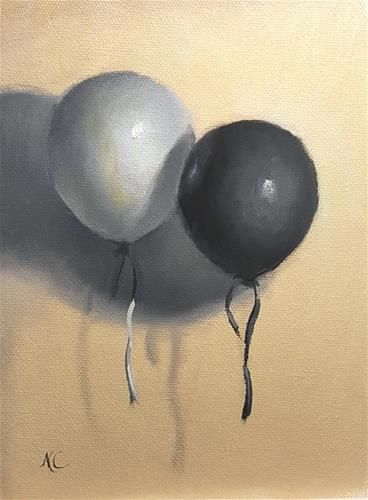 Daily Paintworks - "Two Balloons" - Original Fine Art for Sale - © Natalia Clarke Still Life Oil Painting, Old Paintings, Balloon Art, Daily Paintworks, Everyday Objects, Fine Art Gallery, Still Life Painting, Original Fine Art, Art Original