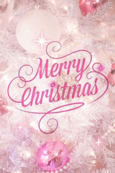 Pink Merry Christmas Images, Met Nails, Christmas Wallpaper Pink, Pink Christmas Iphone Wallpaper, Pink Christmas Wallpaper, Pink Iphone Wallpaper, Kosmetyki Mary Kay, Merry Christmas Pink, Pink Merry Christmas