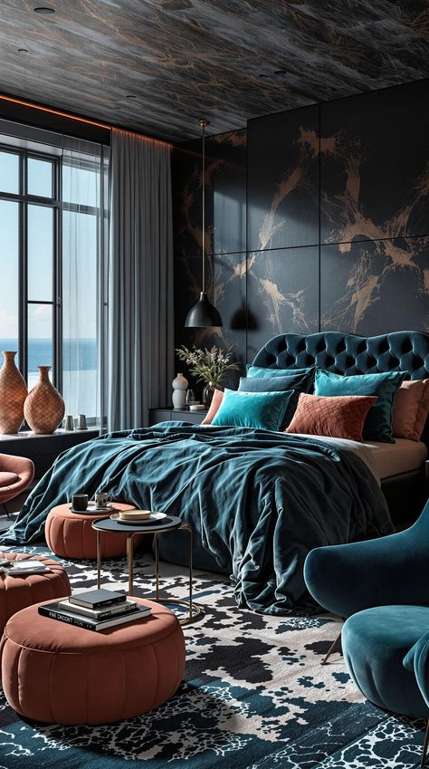 boho coastal bedroom Teal Boho Bedroom, Boho Beach Bedroom, Coastal Boho Bedroom, Boho Coastal Bedroom, Coastal Bedroom Ideas, Airy Bedroom, Boho Lounge, Bedroom Theme, Boho Space